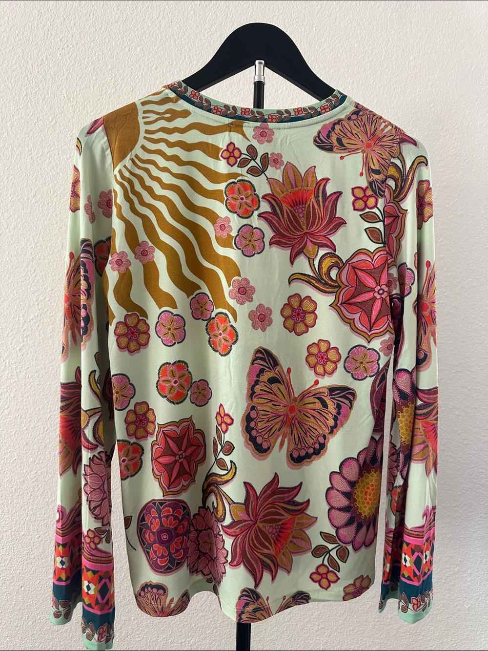 Johnny Was Janie Favorite Flare Sleeve Crew Neck Butterfly Top NEW Small - Picture 4 of 6
